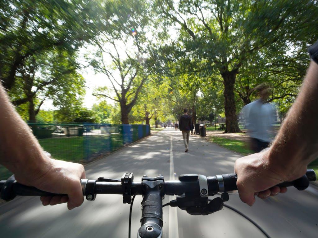 Cycling and walking are ways people can reduce their impact on the environment 